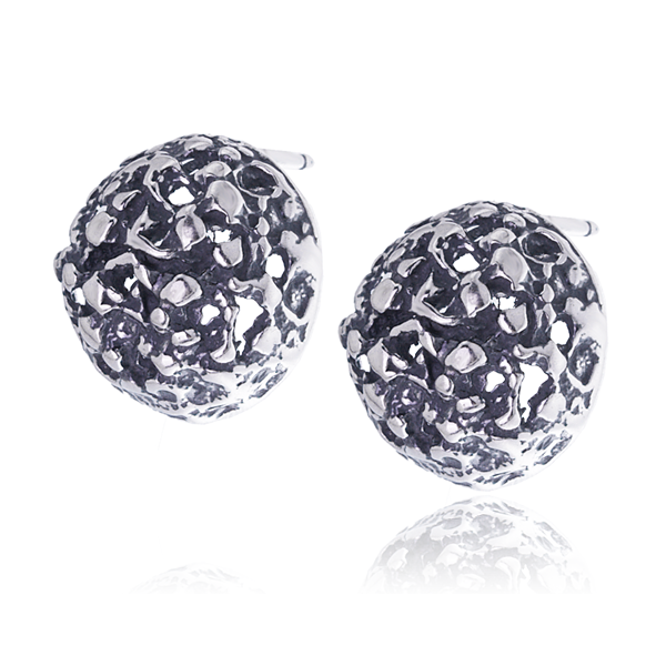 Kolczyki półkule ażurowe