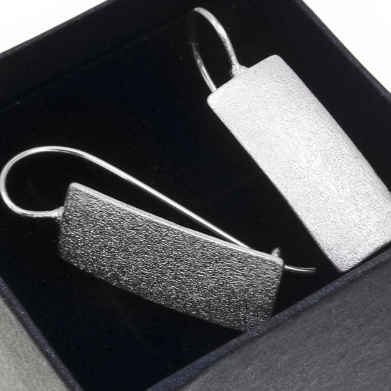 Kolczyki prostokąty szczotkowane