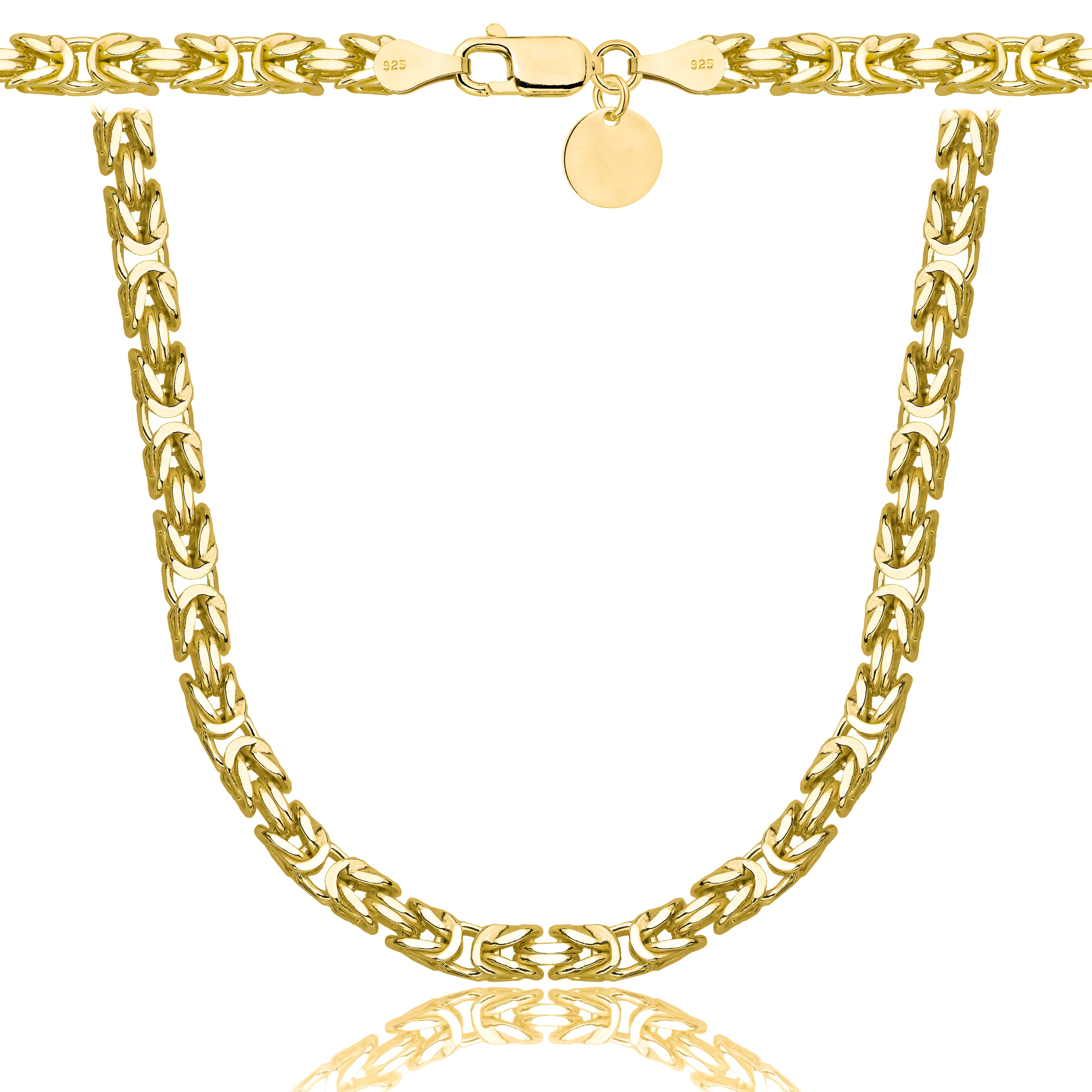 ŁAŃCUSZEK POZŁACANY SREBRNY KRÓLEWSKI 4,5MM PR. 925 585