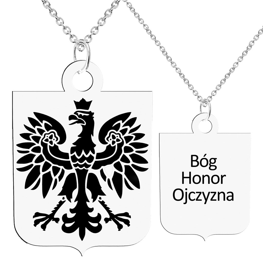 Naszyjnik 925 z POLSKIM ORŁEM ORZEŁ BÓG HONOR 45cm