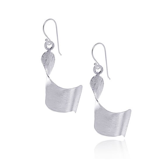 Kolczyki wiszące szczotkowane