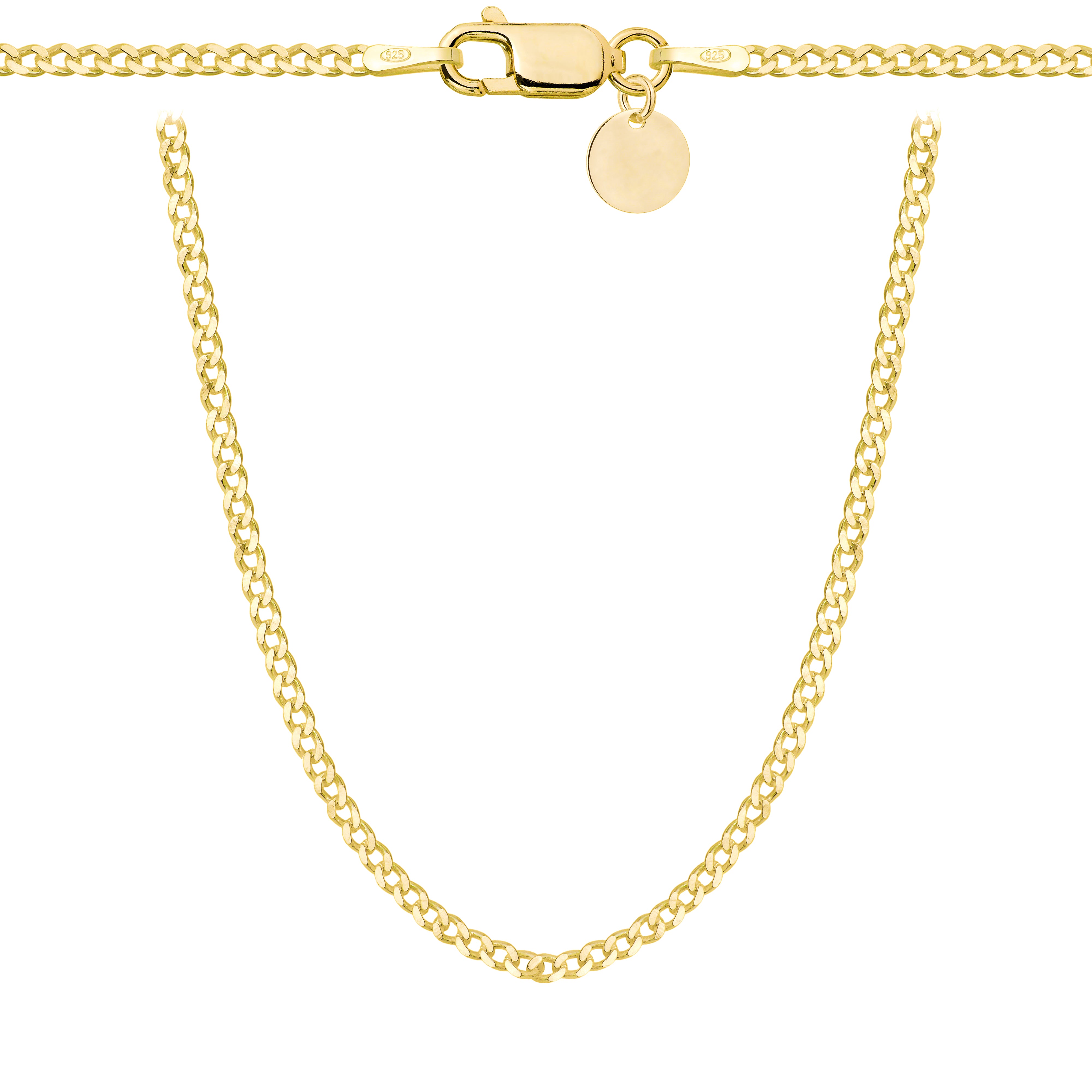 ŁAŃCUSZEK POZŁACANY SREBRNY PANCERKA 2MM PR. 925 585