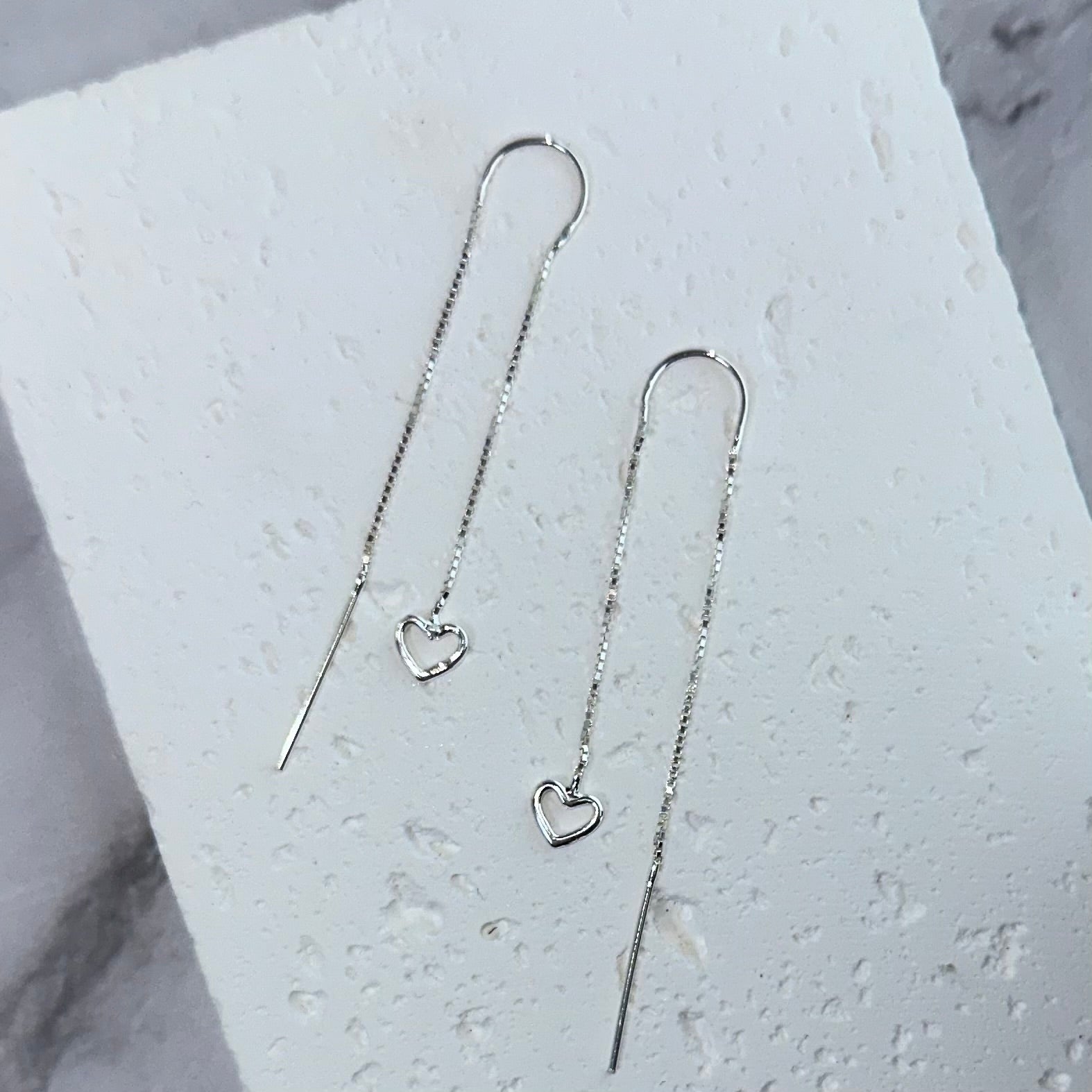 Kolczyki przekładane podwójne serca