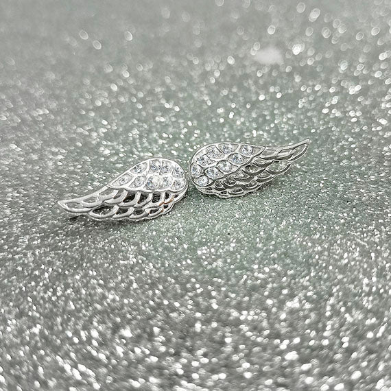 Nausznice skrzydła z cyrkoniami