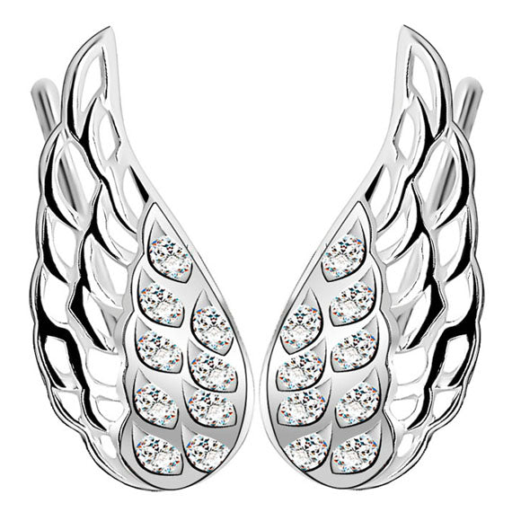 Nausznice skrzydła z cyrkoniami