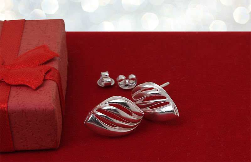 Kolczyki ażurowe falki