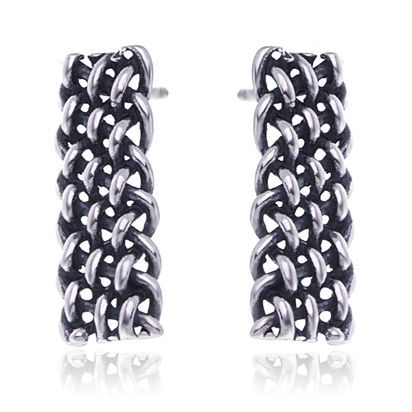 Kolczyki paski plecione