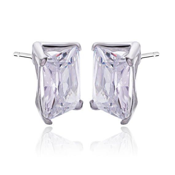 Kolczyki cyrkonia 16x12mm