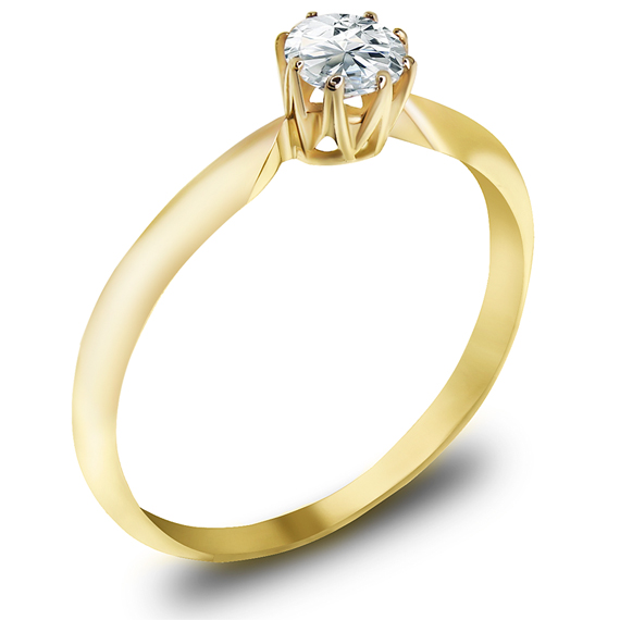 tani złoty pierścionek zaręczynowy