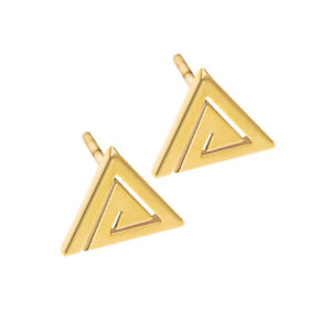 Kolczyki złote trójkąty