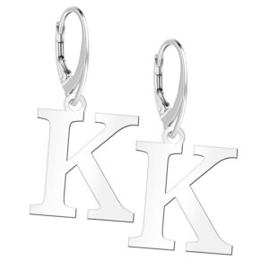 Kolczyki literki zamek angielski litera K