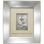 Obrazek srebrny Pamiątka I Komunii Świętej dziewczynka