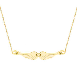 Złoty naszyjnik skrzydła anioła 333